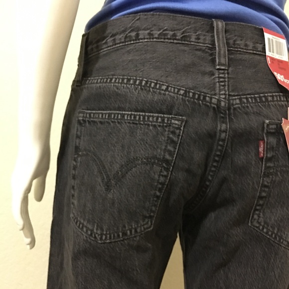 LEVI'S 501 CT Women's Cropped Jeans Coal Black - Picture 7 of 8